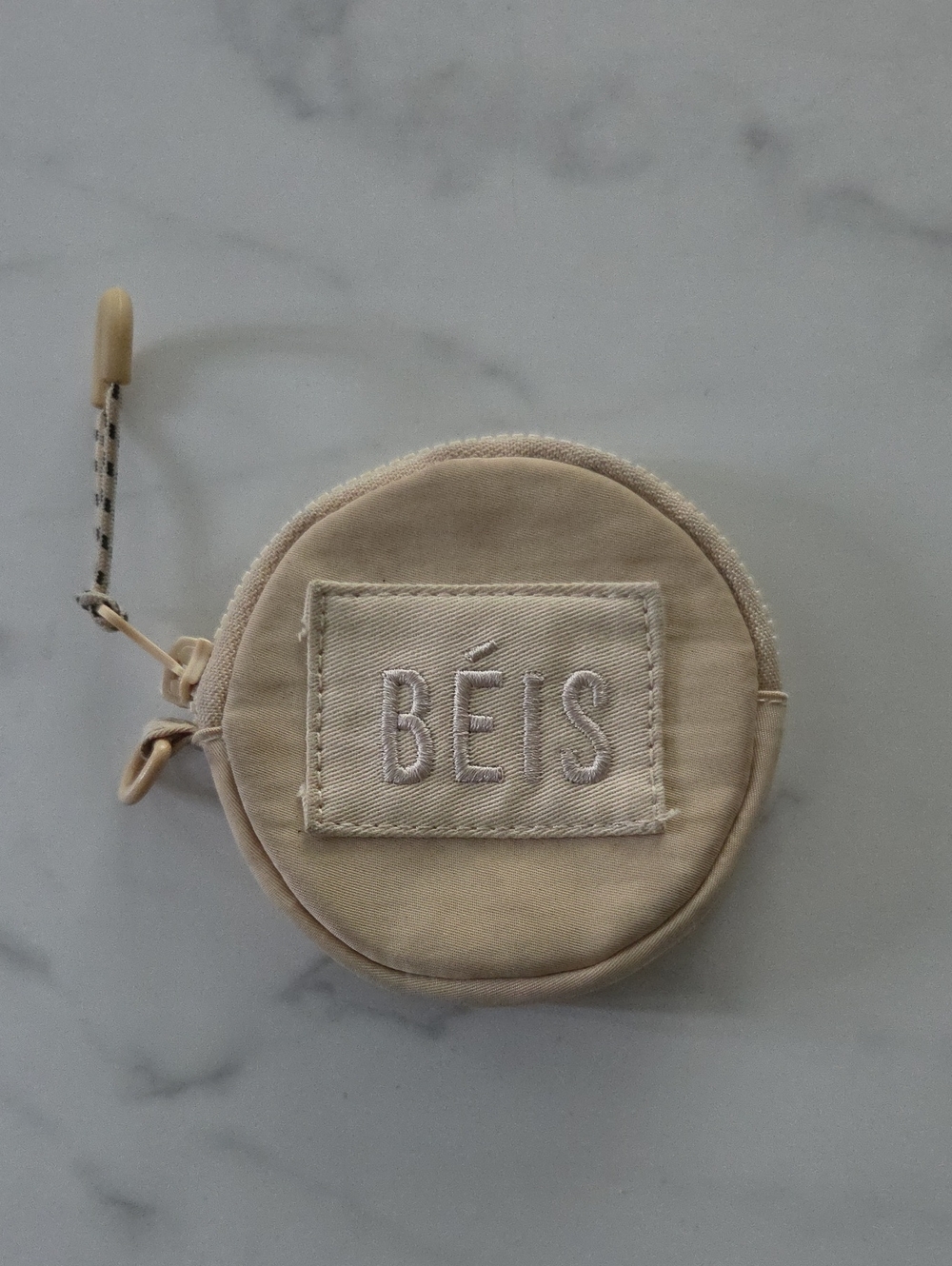 BÉIS Beige Round Coin Pouch